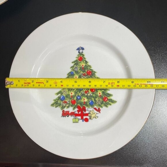 Sea Gull Fine‎ China SGU1 Christmas Tree Dinner Plate Gold Rim 10.5" Jian Shiang - Picture 5 of 5